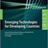 Emerging Technologies for Developing Countries Second EAI International Conference