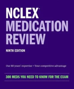 NCLEX Medication Review 300 Meds You Need to Know for the Exam 9th Edition