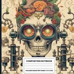 Composition Notebook College Ruled Vintage Human Skull Illustration Human anatomy journal for college medical school and students