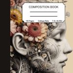 Vintage Composition Notebook Floral Human Anatomy