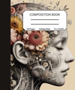 Vintage Composition Notebook Floral Human Anatomy