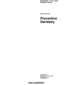PAM 40 507 Medical Services Preventive Dentistry
