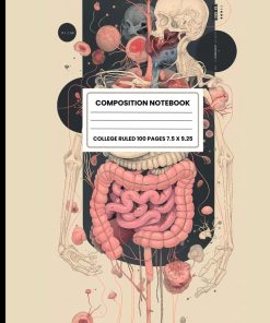 Composition Notebook College Ruled Human Anatomy Digestive System Vintage medical surrealism Unique gift for medical students