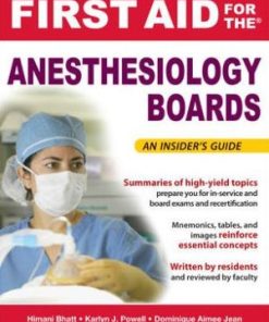 First Aid for the Anesthesiology Boards