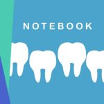 Dental Gifts Blue Green and Purple Notebook with Teeth Design Blank Lined Journal by Happimola