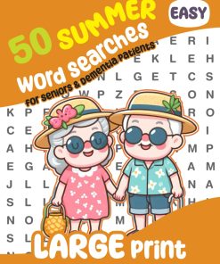 Summer Word Searches 50 Easy word search puzzles for Seniors and Dementia Patients