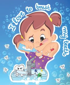 I love to brush my teeth