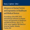 Advances in Human Factors and Ergonomics in Health