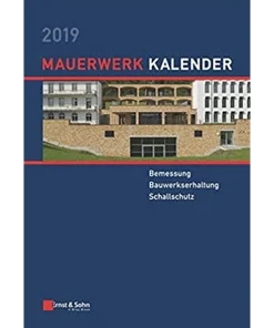 Mauerwerk Kalender 2019 Bemessung Bauwerkserhaltung Schallschutz