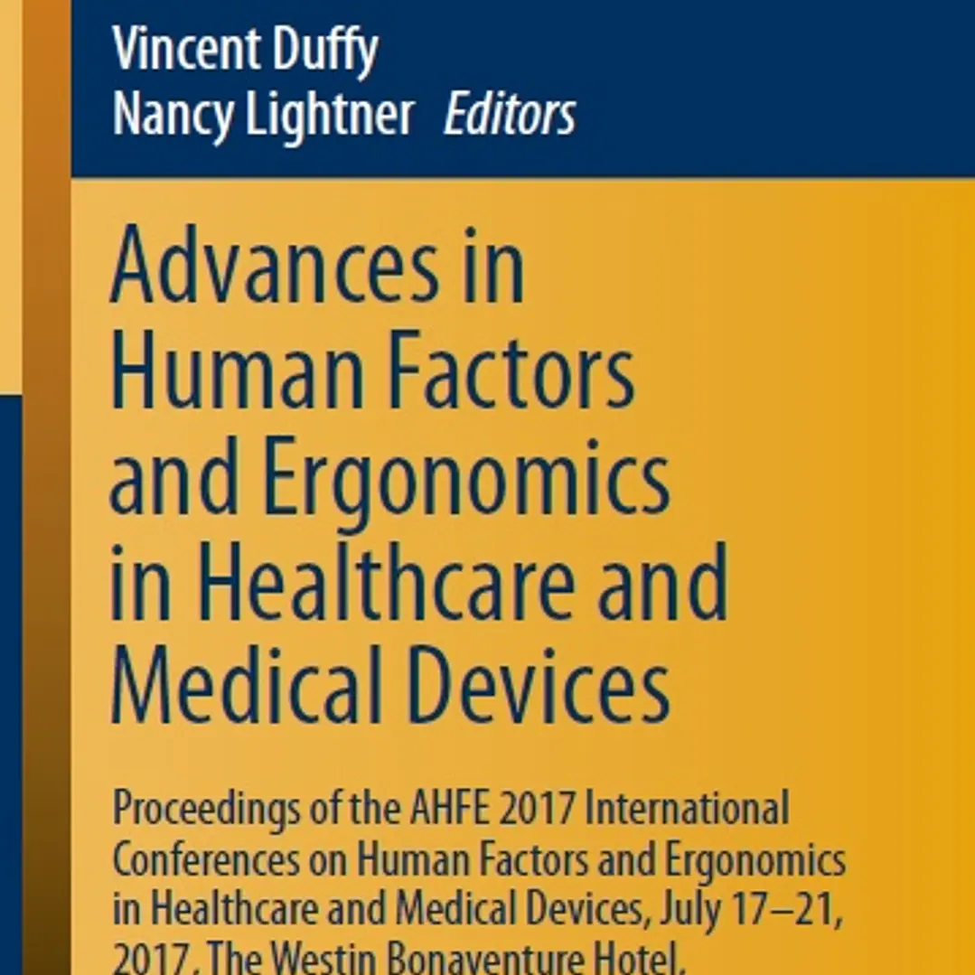 Advances in Human Factors and Ergonomics in Health