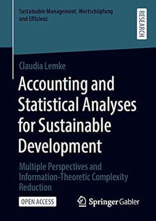 Accounting and Statistical Analyses for Sustainable Development