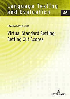Peter Lang Gmbh Internationaler Verlag Der Wissenschaften Virtual Standard Setting Setting Cut Scores