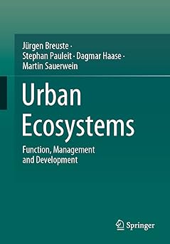 Urban Ecosystems Function Management and Development