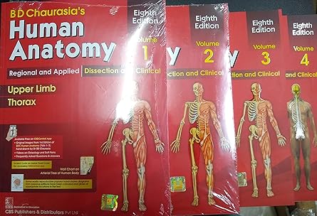 B D Chaurasia's Human Anatomy 4 Volume Set (Vol 1 to 4)