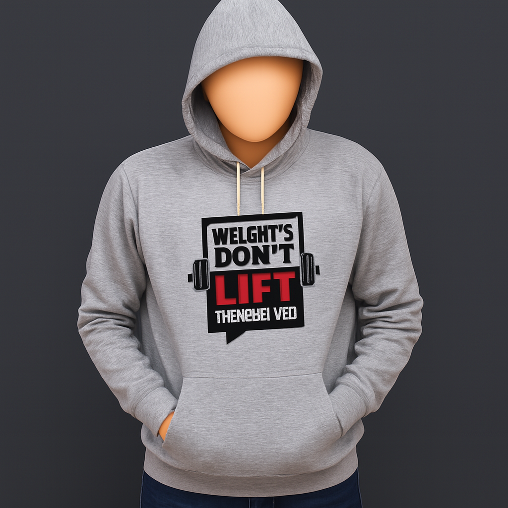 New Summer Collection Full Grey Hoodie Weight Don't Lift Printed For Men And Boys (Extra Large)